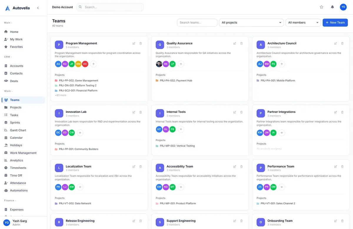 Teams & roles